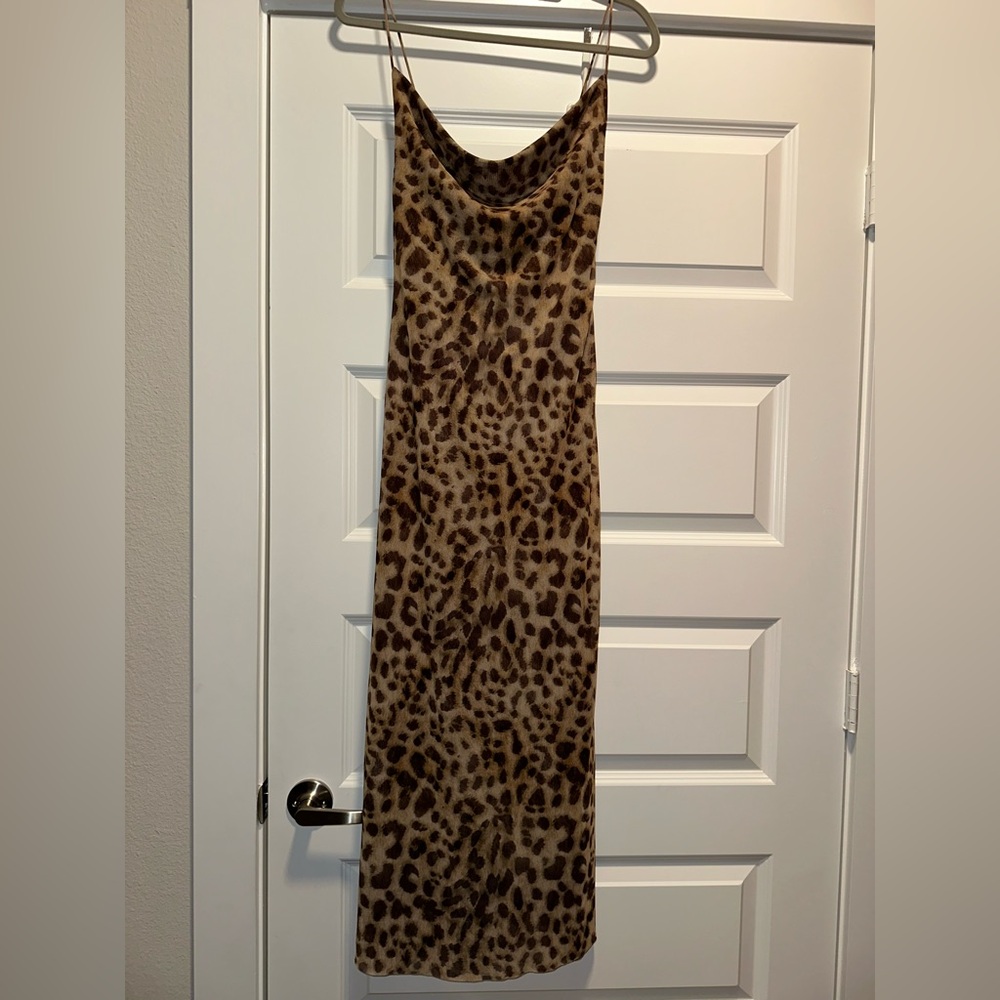 Zara Leopard Print Maxi Dress